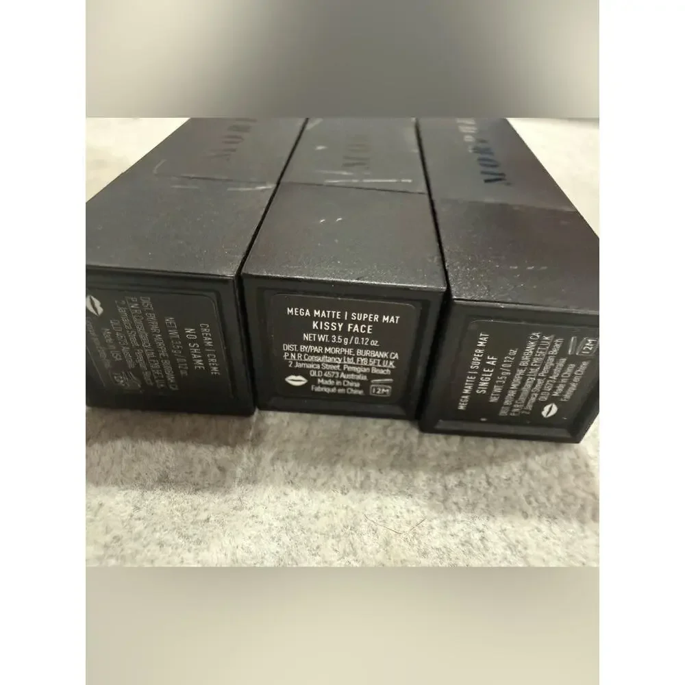 3 bundle set Morphe Matte Lipstick no shame, single af, kissy face beauty gift